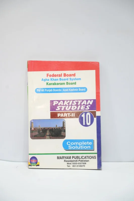 Pakistan Studies Class 10