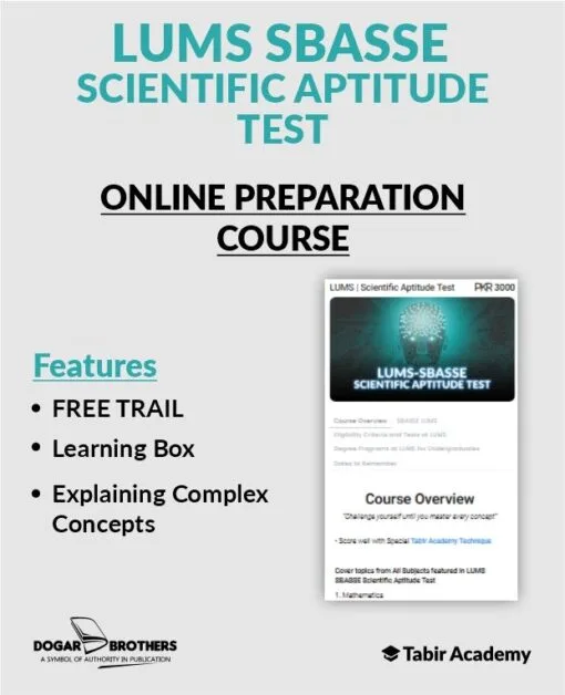LUMS SBASSE Scientific Aptitude Test Preparation Course
