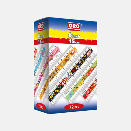 ORO 6 Inch Ruler Multi Color